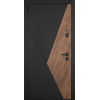 Дверь Гранит Геометрия | Внешняя МДФ-панель и наличники: цвет «Черный Крап», 16мм