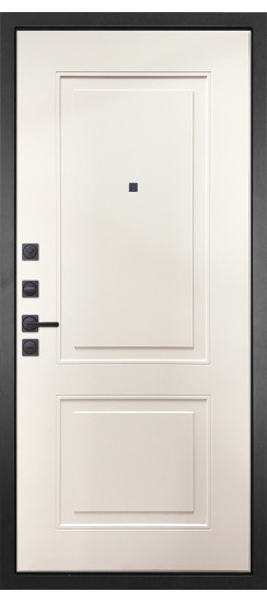 Дверь Гранит Шебби | полимерно-порошковое, цвет «муар черный металик»