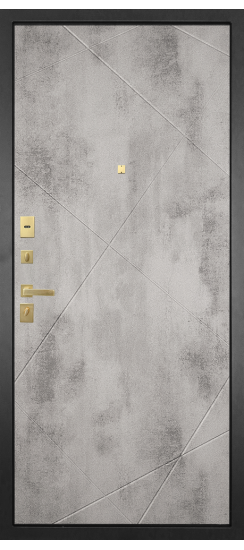 Дверь Гранит Ардеко | Внешняя МДФ-панель и наличники: цвет «Квазар черный», 10мм
