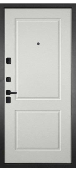 Дверь Гранит Геометрия | Внешняя МДФ-панель и наличники: цвет «Черный Крап», 16мм