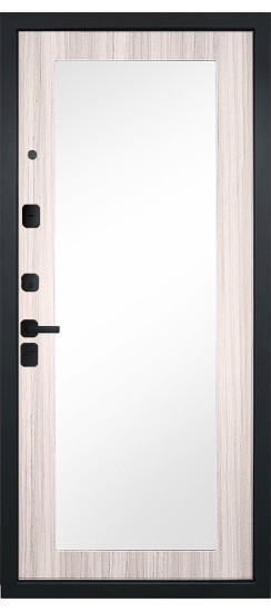 Дверь Гранит Геометрия | Внешняя МДФ-панель и наличники: цвет «Черный Крап», 16мм