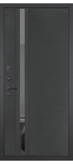 Дверь Гранит Плэй | Фрезерованная МДФ 10 мм цвет Ларче орех с черной патиной