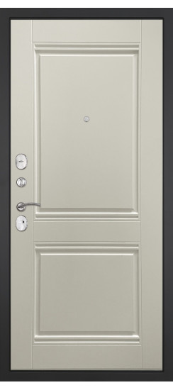 Дверь Гранит Лира | Внешняя МДФ-панель и наличники: цвет «Бетон темный», 10мм.