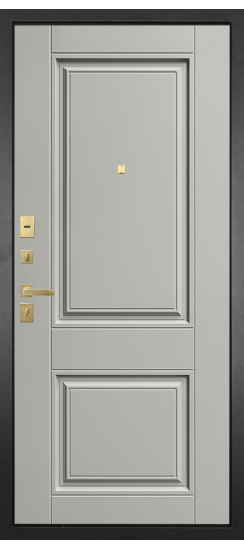 Дверь Гранит Ардеко | Внешняя МДФ-панель и наличники: цвет «Квазар черный», 10мм