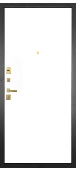 Дверь Гранит Ардеко | Внешняя МДФ-панель и наличники: цвет «Квазар черный», 10мм