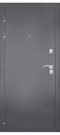 Дверь серии Гранит Терморазрыв 7024 | Хром, овальная