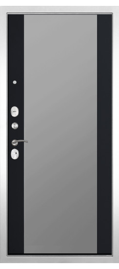 Дверь Гранит Лира Белая | Внешняя МДФ-панель и наличники: цвет «Белый», 10мм.