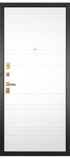 Дверь Гранит Ардеко | Внешняя МДФ-панель и наличники: цвет «Квазар черный», 10мм