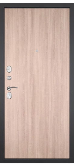 Дверь Гранит Дуэт | Внешняя МДФ-панель и наличники: цвет «Бетон темный», 10мм.