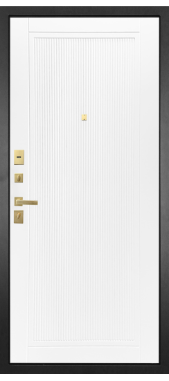 Дверь Гранит Ардеко | Внешняя МДФ-панель и наличники: цвет «Квазар черный», 10мм