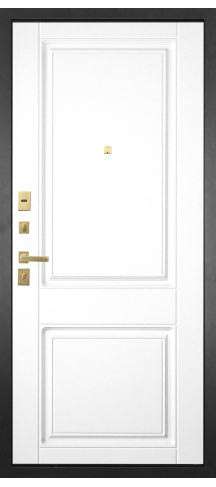 Дверь Гранит Ардеко | Внешняя МДФ-панель и наличники: цвет «Квазар черный», 10мм