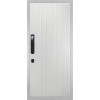 Дверь Гранит Пиано Смарт Белая | Внешняя МДФ-панель и наличники: цвет «Белый», 10мм