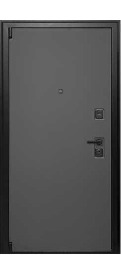 Дверь Гранит Лайт Графит | Внешняя МДФ-панель и наличники: цвет «Лайт Графит софт тач», 10 мм