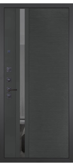 Дверь Гранит Шторм | полимерно-порошковое, цвет «Муар черный»
