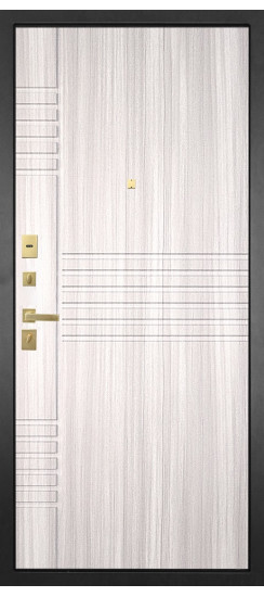 Дверь Гранит Ардеко | Внешняя МДФ-панель и наличники: цвет «Квазар черный», 10мм