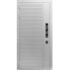 Дверь Гранит Пиано Смарт Белая | Внешняя МДФ-панель и наличники: цвет «Белый», 10мм