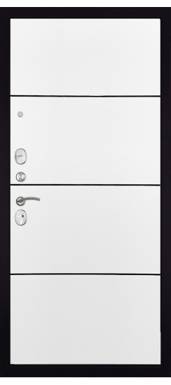 Дверь Гранит Дуэт | Внешняя МДФ-панель и наличники: цвет «Бетон темный», 10мм.