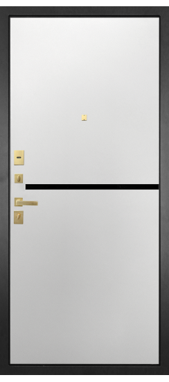 Дверь Гранит Ардеко | Внешняя МДФ-панель и наличники: цвет «Квазар черный», 10мм