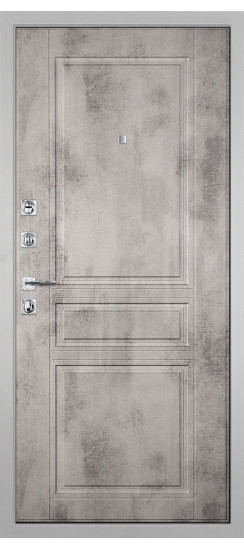 Дверь Гранит Пиано Белая | Внешняя МДФ-панель и наличники: цвет «Белый», 10мм