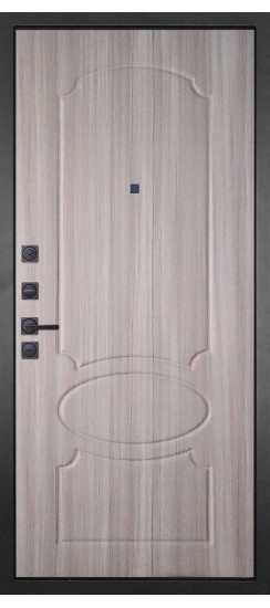 Дверь Гранит Шебби | полимерно-порошковое, цвет «муар черный металик»