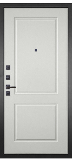 Дверь Гранит Пиано Серая | полимерно-порошковое, цвет «муар черный металик»