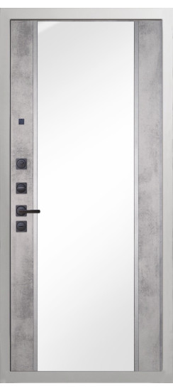 Дверь Гранит Вайт | Внешняя МДФ-панель и наличники: цвет «Белый», 10мм