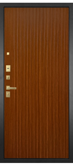 Дверь Гранит Ардеко | Внешняя МДФ-панель и наличники: цвет «Квазар черный», 10мм