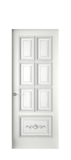 Багет 10.1 ДГ | Белая эмаль патина серебро