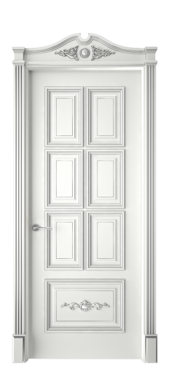 Багет 10.1 ДГ | Белая эмаль патина серебро