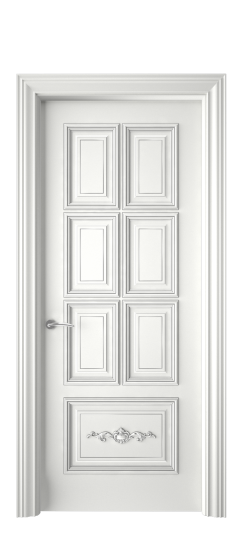 Багет 10.1 ДГ | Белая эмаль патина серебро