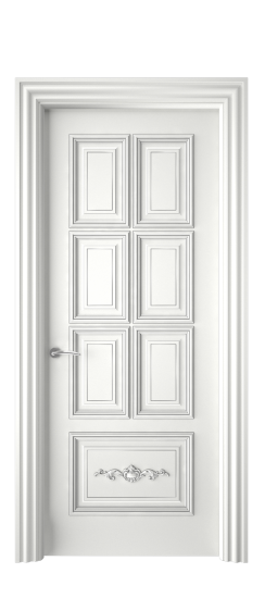 Багет 10.1 ДГ | Белая эмаль патина серебро