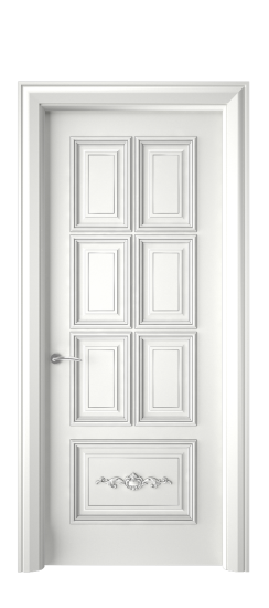 Багет 10.1 ДГ | Белая эмаль патина серебро