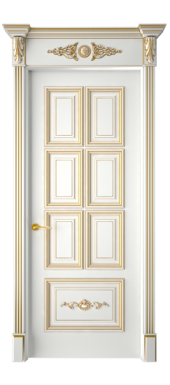 Багет 10.1 ДГ | Белая эмаль патина золото