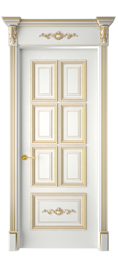 Багет 10.1 ДГ | Белая эмаль патина золото