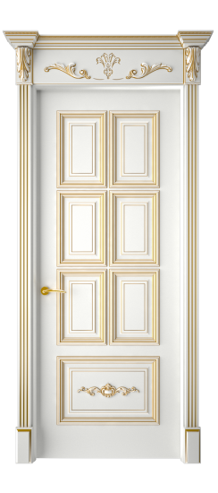 Багет 10.1 ДГ | Белая эмаль патина золото