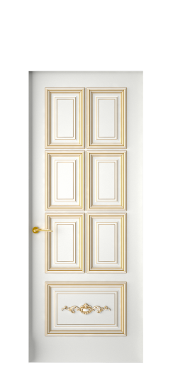 Багет 10.1 ДГ | Белая эмаль патина золото