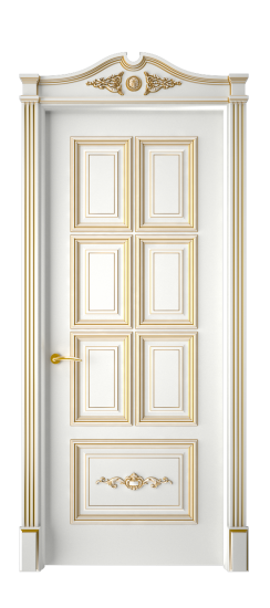 Багет 10.1 ДГ | Белая эмаль патина золото