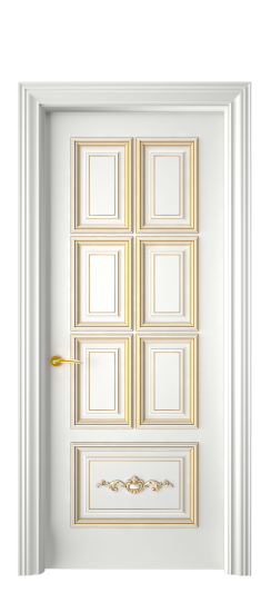 Багет 10.1 ДГ | Белая эмаль патина золото