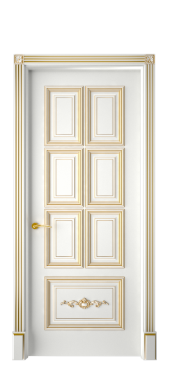 Багет 10.1 ДГ | Белая эмаль патина золото