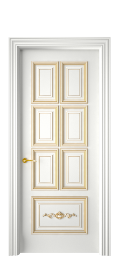 Багет 10.1 ДГ | Белая эмаль патина золото