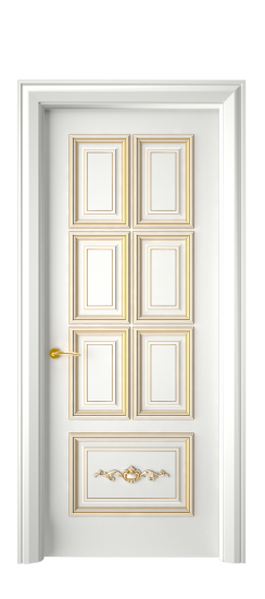 Багет 10.1 ДГ | Белая эмаль патина золото