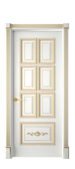 Багет 10.1 ДГ | Белая эмаль патина золото