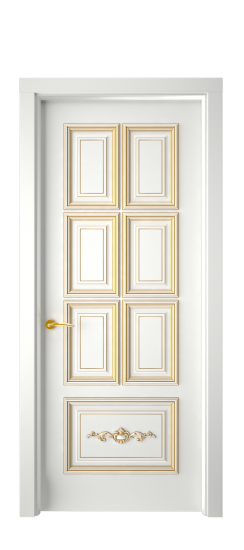 Багет 10.1 ДГ | Белая эмаль патина золото