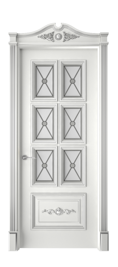 Багет 10.1 ДО | Белая эмаль патина серебро