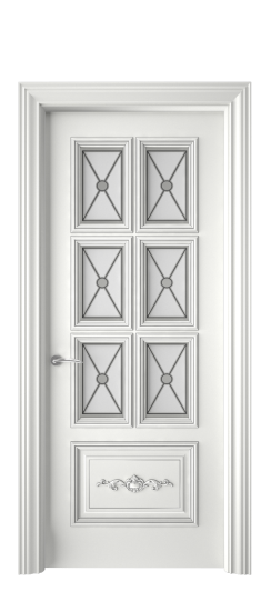 Багет 10.1 ДО | Белая эмаль патина серебро