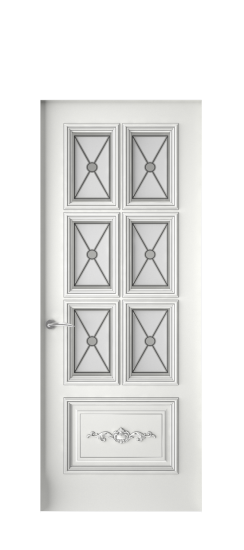 Багет 10.1 ДО | Белая эмаль патина серебро