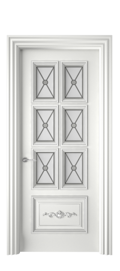 Багет 10.1 ДО | Белая эмаль патина серебро