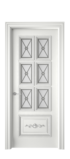 Багет 10.1 ДО | Белая эмаль патина серебро