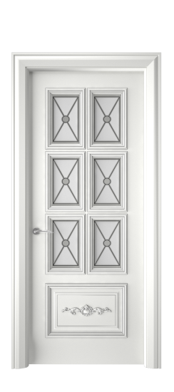 Багет 10.1 ДО | Белая эмаль патина серебро