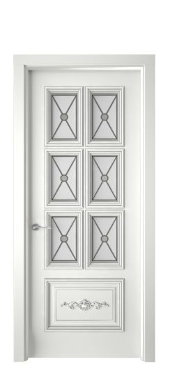 Багет 10.1 ДО | Белая эмаль патина серебро